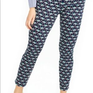 J. Crew Martie Elephant Print Slim Crop Pants